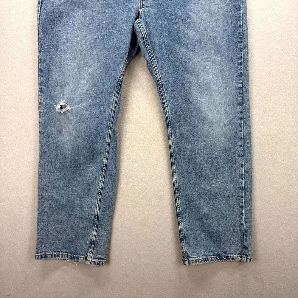 Levi's 559 Jeans Mens 40x30 Blue Denim Ripped Red Tab‎ Relaxed Fit Straight Wide